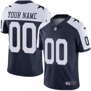 Youth Nike Dallas Cowboys Alternate Navy Blue Throwback Customized Vapor Untouchable Limited NFL Jersey