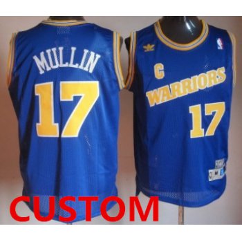 Custom Golden State Warriors 1988-89 Blue Swingman Throwback Jersey