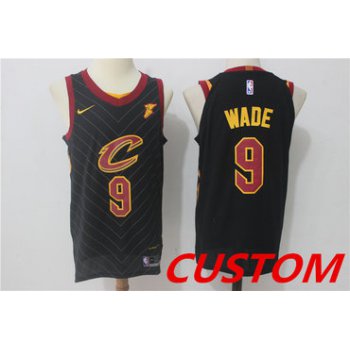 Custom Men's Cleveland Cavaliers Black 2017-2018 Nike Swingman Stitched NBA Jersey