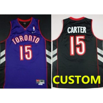 Custom Toronto Raptors Hardwood Classic Black With Purple Swingman Jersey