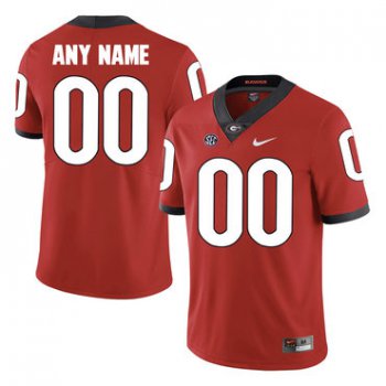 Georgia Bulldogs Red Men's Customized College Football Jersey