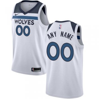 Men's Nike Minnesota Timberwolves Customized Authentic White NBA Association Edition Jersey