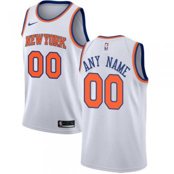 Men's Nike New York Knicks Customized Authentic White NBA Association Edition Jersey