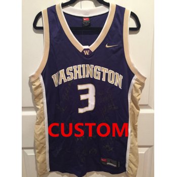 Custom NEW Nike Team Washington Huskies 2005 Team Signed Brandon Roy Jersey