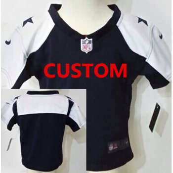 Custom Nike Dallas Cowboys Blue Thanksgiving Toddlers Jersey