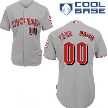 Men's Cincinnati Reds Customized Gray Jersey