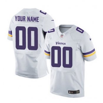 Men's Nike Minnesota Vikings Customized Elite White NFL Jersey