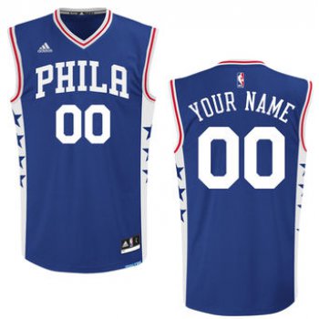 Men's Philadelphia 76ers adidas Royal Custom Replica Road Jersey