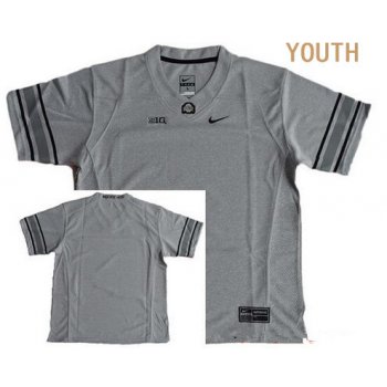 Youth Ohio State Buckeyes Custom College Football Nike Limited Jersey - Heather Gridiron Gray II