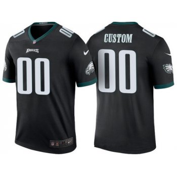 Youth Philadelphia Eagles Black Custom Color Rush Legend NFL Nike Limited Jersey