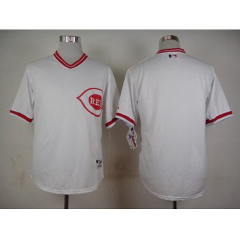 Men's Cincinnati Reds Customized 1990 White Pullover Jersey