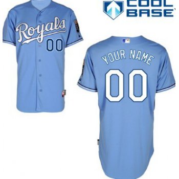 Men's Kansas City Royals Customized Light Blue Jersey