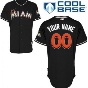 Men's Miami Marlins Customized Black Jersey