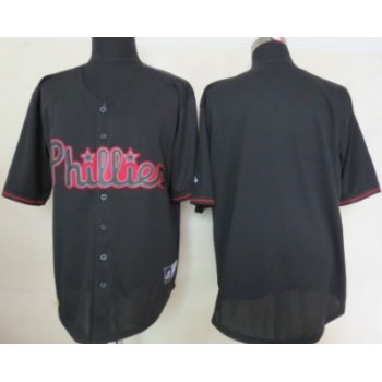 Men's Philadelphia Phillies Customized 2012 Black Fashion Jersey