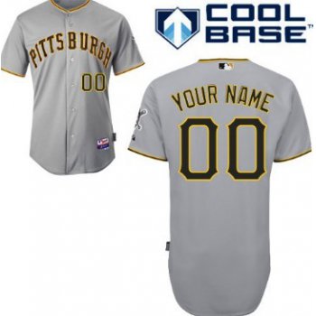 Men's Pittsburgh Pirates Customized Gray Jersey