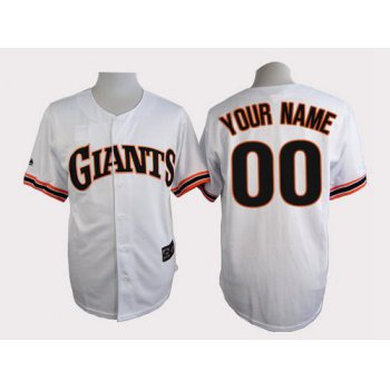 Men's San Francisco Giants Customized 1989 Turn Back The Clock White Jersey