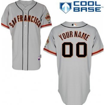 Men's San Francisco Giants Customized Gray Jersey