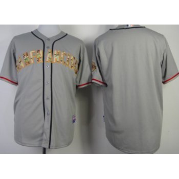 Men's San Francisco Giants Customized Gray With Camo Jersey