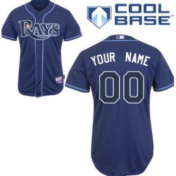 Men's Tampa Bay Rays Customized Navy Blue Jersey