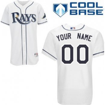 Men's Tampa Bay Rays Customized White Jersey