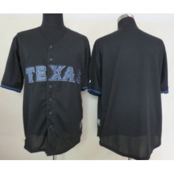 Men's Texas Rangers Customized 2012 Black Fashion Jersey