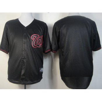 Men's Washington Nationals Customized 2012 Black Fashion Jersey