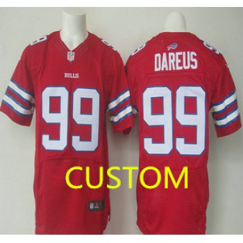 Men's Buffalo Bills Custom Red 2015 NFL Nike Elite Jersey