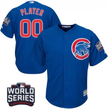 Men's Chicago Cubs Majestic Royal 2016 World Series Bound Alternate Custom Cool Base Team Jersey