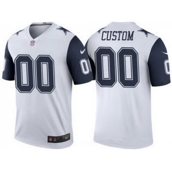 Men's Dallas Cowboys White Custom Color Rush Legend NFL Nike Limited Jersey