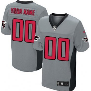 Men's Nike Atlanta Falcons Customized Gray Shadow Elite Jersey