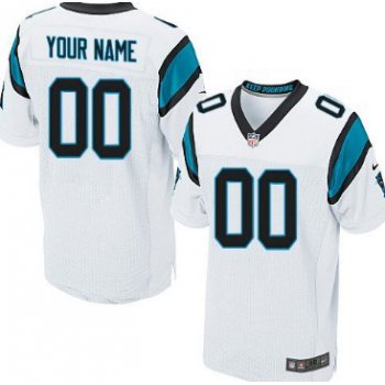 Men's Nike Carolina Panthers Customized White Elite Jersey