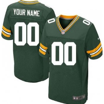 Men's Nike Green Bay Packers Customized Green Elite Jersey