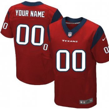 Men's Nike Houston Texans Customized Red Elite Jersey