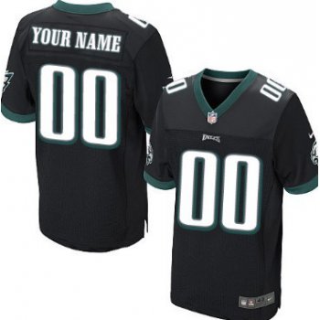 Men's Nike Philadelphia Eagles Customized Black Elite Jersey