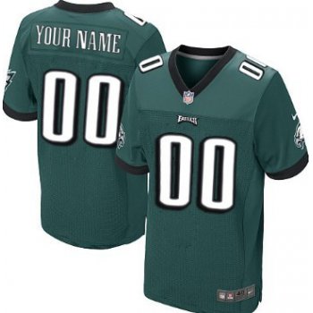 Men's Nike Philadelphia Eagles Customized Dark Green Elite Jersey