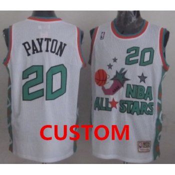 Custom NBA 1996 All-Star White Swingman Throwback Jersey