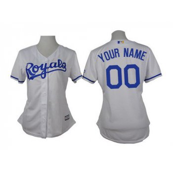 Women's Kansas City Royals Customized White Jersey