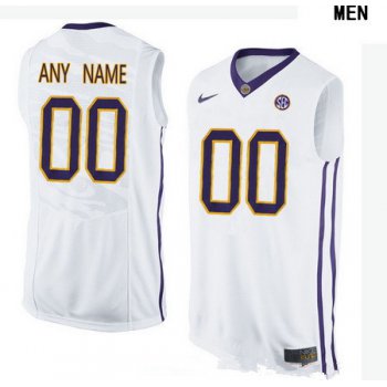 Women's LSU Tigers Custom College Basketball Nike Elite Jersey - White