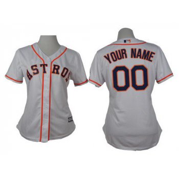 Women's Houston Astros Customized White Jersey