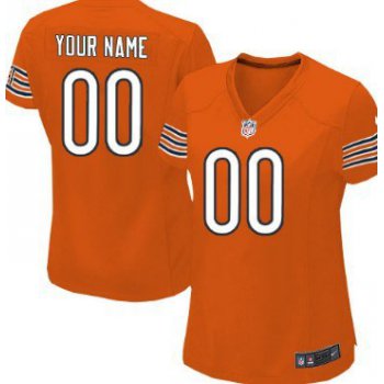 Women's Nike Chicago Bears Customized Orange Game Jersey