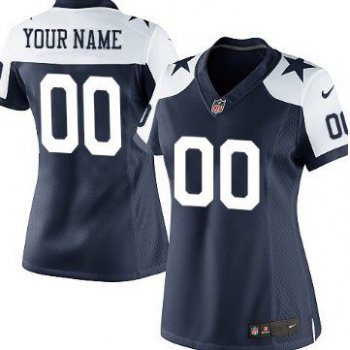 Women's Nike Dallas Cowboys Customized Blue Thanksgiving Game Jersey