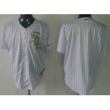 Kids' Chicago White Sox Customized White With Camo Jersey