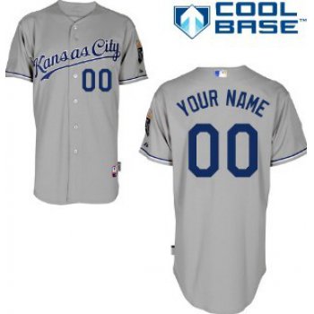 Kids' Kansas City Royals Customized Gray Jersey