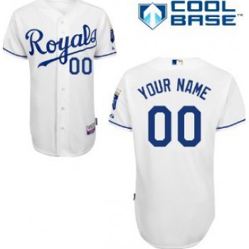 Kids' Kansas City Royals Customized White Jersey