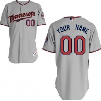 Kids' Minnesota Twins Customized Gray Jersey