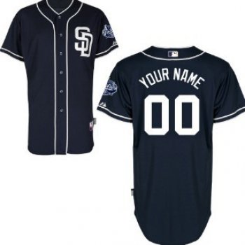 Kids' San Diego Padres Customized Navy Blue Jersey