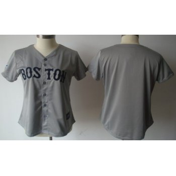 Women's Boston Red Sox Customized Gray Jersey