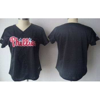 Women's Philadelphia Phillies Customized Black Jersey