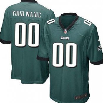 Kids' Nike Philadelphia Eagles Customized Dark Green Game Jersey