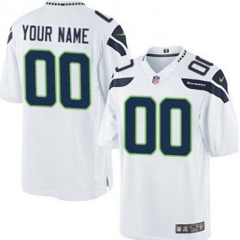 Kids' Nike Seattle Seahawks Customized White Limited Jersey